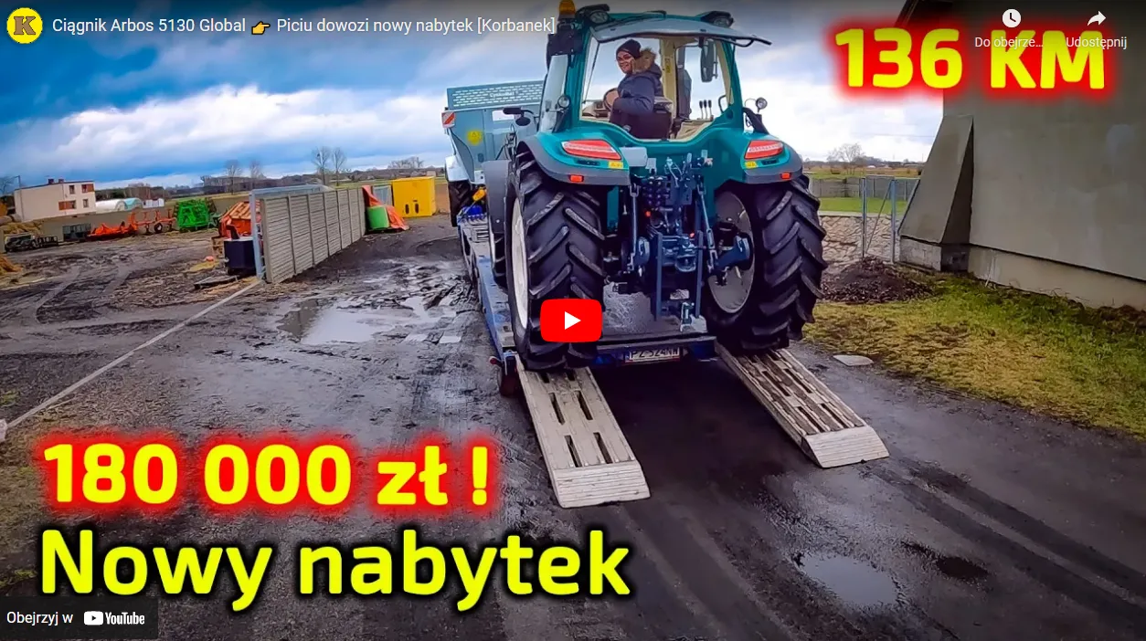 Nowy nabytek klienta ciągnika arbos